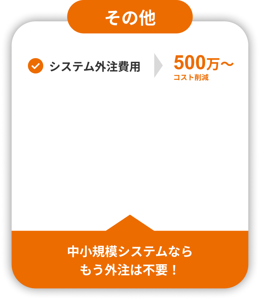 中長期的な効果：外注開発費用50万、採用費用50万のコスト削減。短期的ではなく長い目で見ても人件費の改善などにつながります。